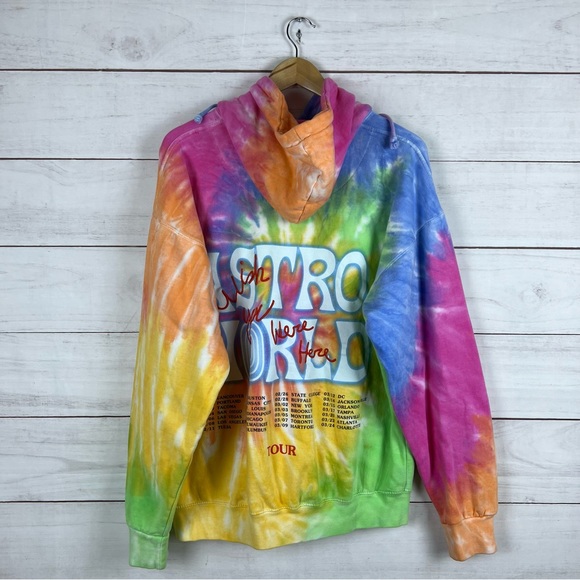 Astro World Travis Scott Tour Tie Dye Hoodie Large - Picture 2 of 6